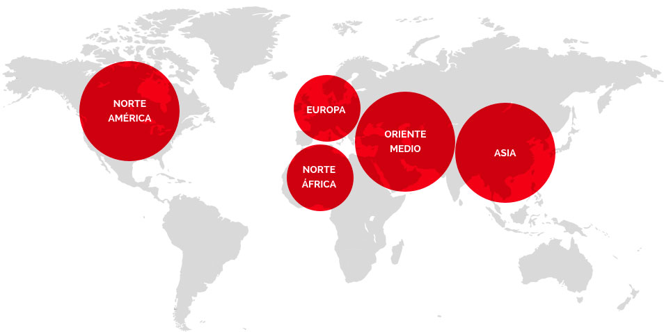 mapa zonas mundo importaco