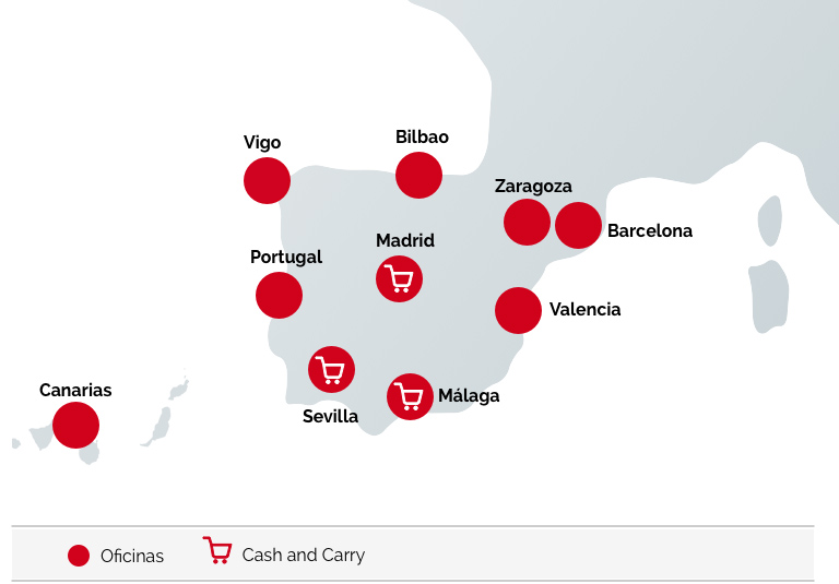 mapa España Importaco