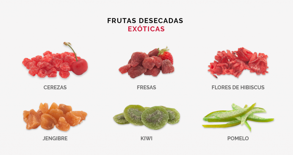 frutas deshidratadas exóticas