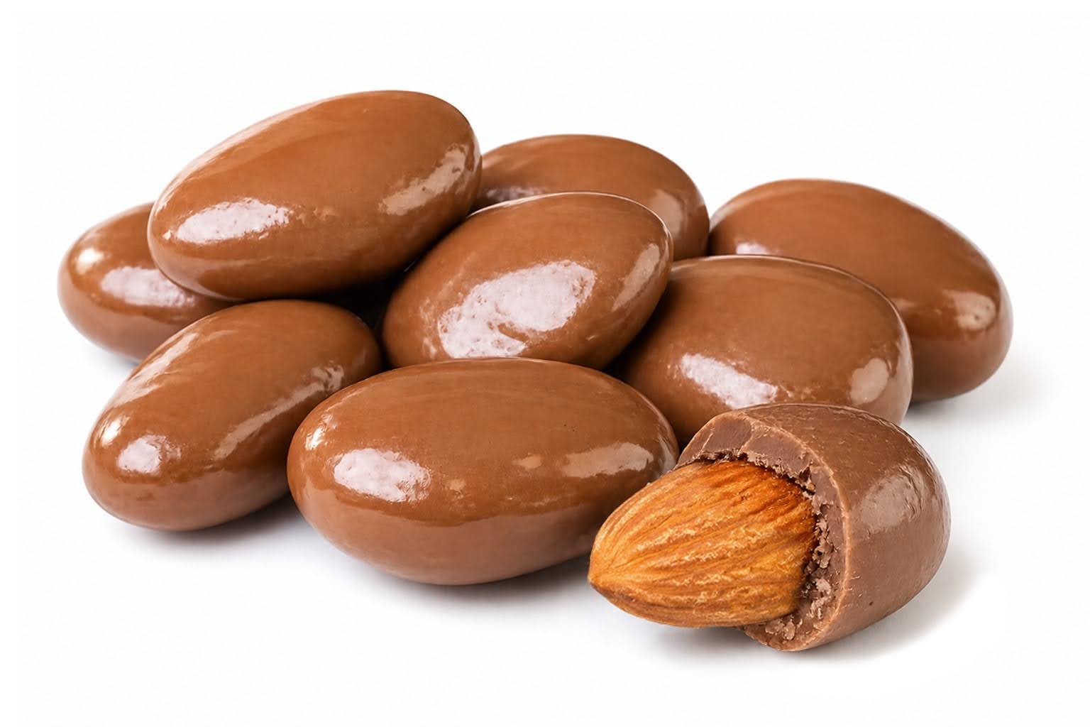 Bombón almendra caramelizada con sal y chocolate suizo