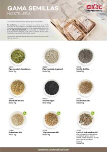 Creatividad en la oferta gastronómica: gama semillas