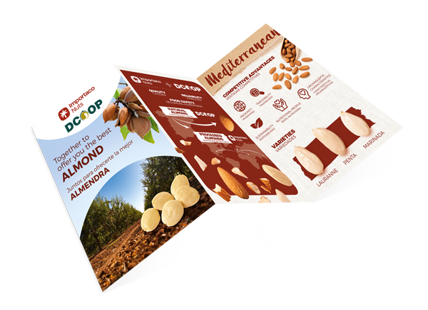 tríptico almendra DCOOP Importaco