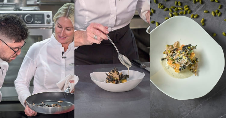 Wild Mushroom Pistachio Polenta